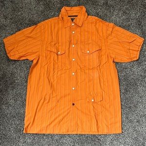Spyder Venom Shirt Color Orange Size M Snap Closure Inside Pocket LIKE NEW